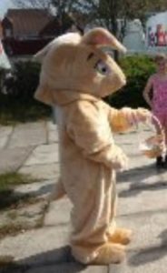 person in easter Bunny Costume